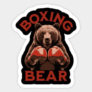 Boxing Bear Sticker
